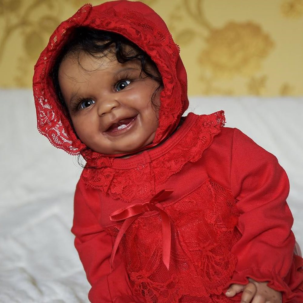 20 inch Jasmine African American Reborn Baby Doll Vinaen