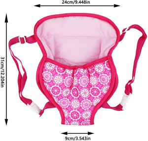 Baby Dolls Carrier Backpack Front and Back Carrier with Straps for 17 Inch to 22 Inch Dolls