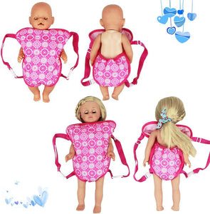 Baby Dolls Carrier Backpack Front and Back Carrier with Straps for 17 Inch to 22 Inch Dolls