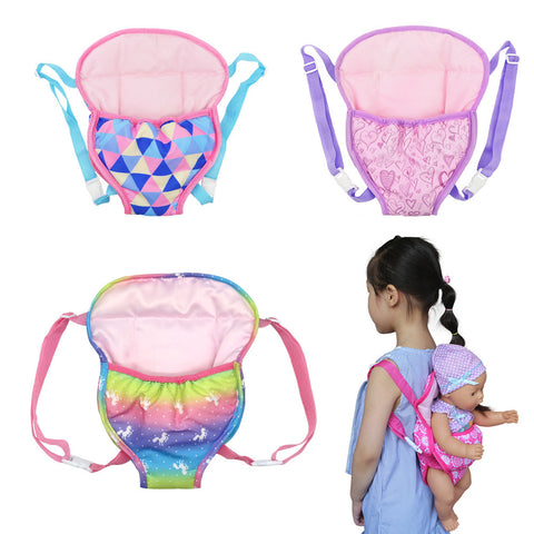 Baby Dolls Carrier Backpack Front and Back Carrier with Straps for 17 Inch to 22 Inch Dolls