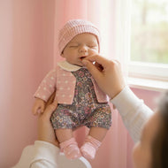 12-Inch Pascale Solid Silicone Lifelike Doll with White Polka-Dot