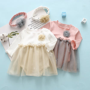 Sweet Long Sleeve Princess Dress Doll Bodysuit for 23 Inches Reborn Dolls