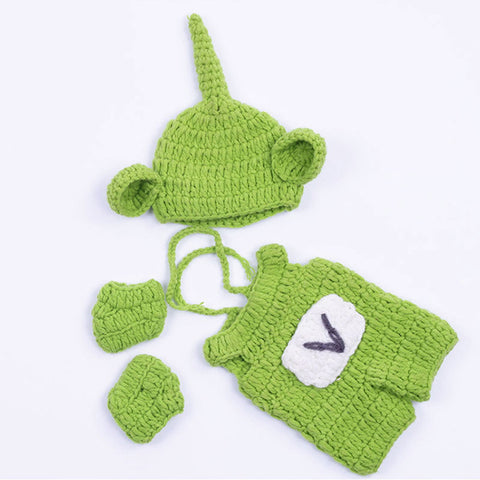 Green Bodysuit With Hat and Shoes for 12 Inches/30cm Reborn Doll