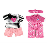 2 Baby Girl Doll Suits for 12 inch Reborn Dolls
