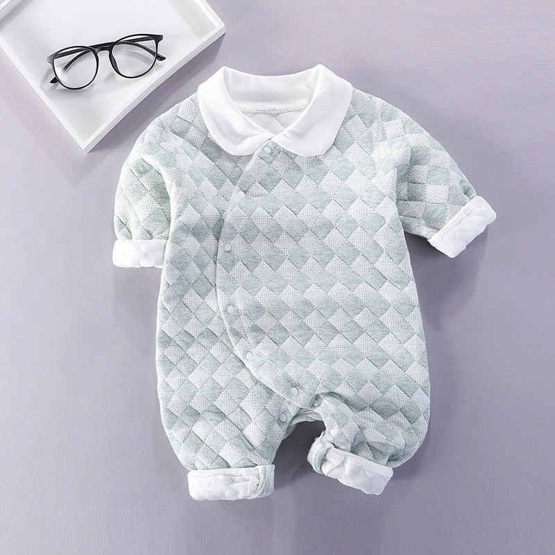 Sweet Long Sleeve Grid Doll Bodysuit for 22-23 Inches Reborn Dolls