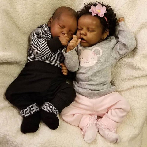 17" Sweet Sleeping Dreams Reborn Twins Sister Batard and Briana Truly Baby Doll Girl, Birthday Gift