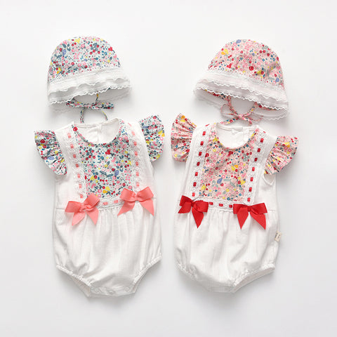 Floral bow Doll Clothes with Hat for 22 inch Dolls