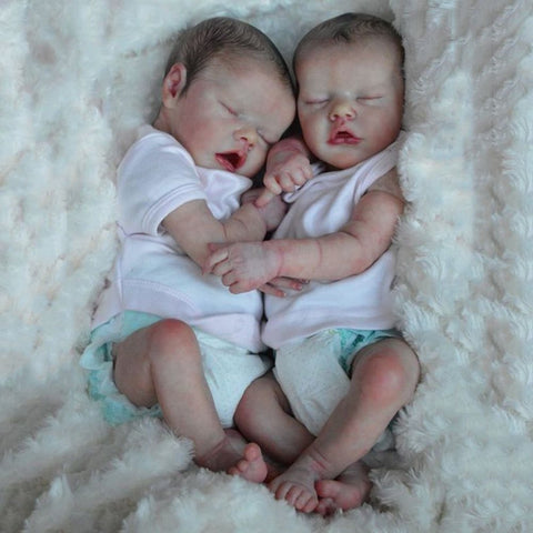 17"Amazing twins reborned by Kelly Dudley.