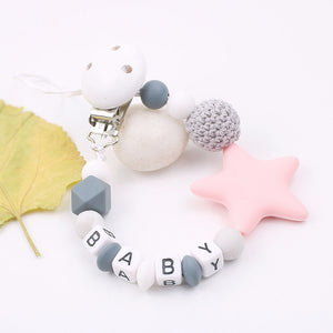 Cute Silicone Pacifier Chain With Star