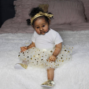 19 inch Realistic African American reborn baby doll