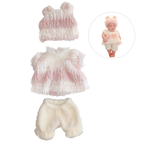 Pink Warm Clothes With Hat for 12 Inches/30cm Reborn Dolls