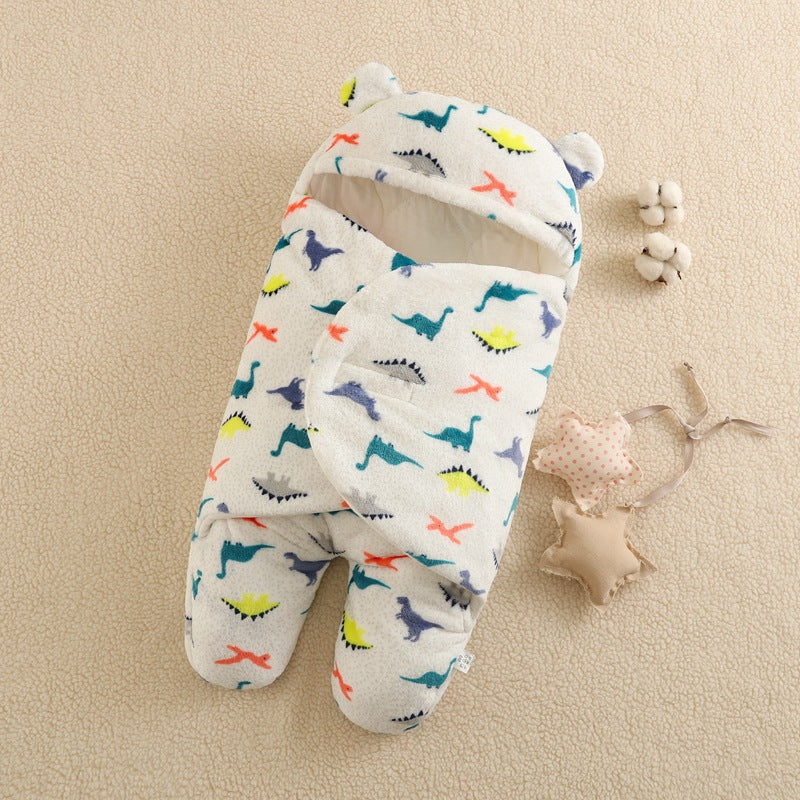 Flannel Split Legs Dinosaur Printed Sleeping Bag For 16-24 Inches Reborn Dolls