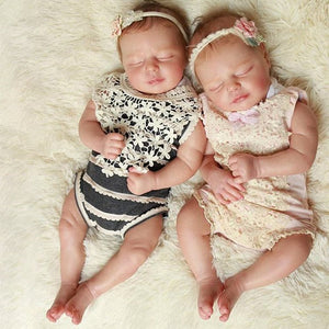 17'' Little Vivienne and Olive Twin Silicone Vinyl Baby Girl