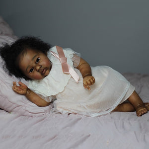 19 inch Realistic African American reborn baby doll