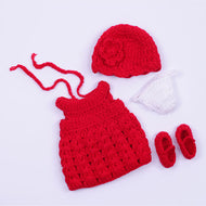 Red Dress With Hat and Shoes for 12 Inches/30cm Reborn Doll