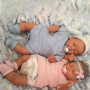 17'' Real Lifelike Twins Olga and Cortney Reborn Baby Doll Girl Toy