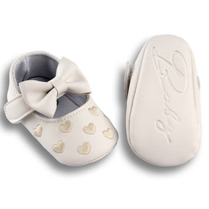 Cute Heart Embroidery Shoes for 20-24 Inches Reborn Dolls