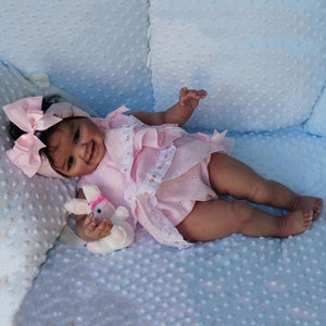 17''inch sweet Realistic African American Allison reborn baby doll Juliana