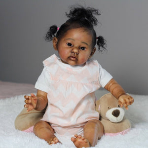 19 inch Realistic African American reborn baby doll