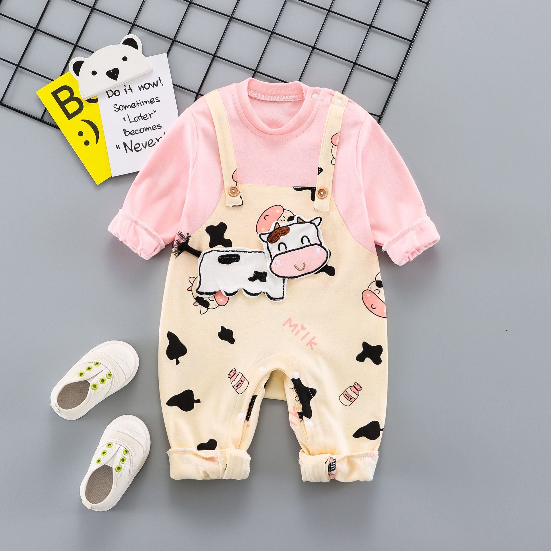 Cow Print Bodysuit Clothes for 50-55cm Reborn Dolls