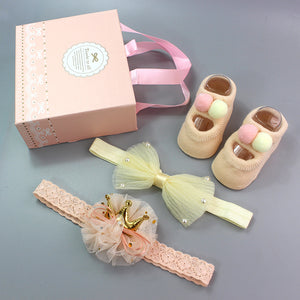 Crown Headbands and Socks 3-Piece Set