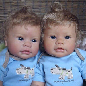 17'' SoftTouch Real Lifelike Twins Sister Lexi and Allie Reborn Baby Doll Girl Toy