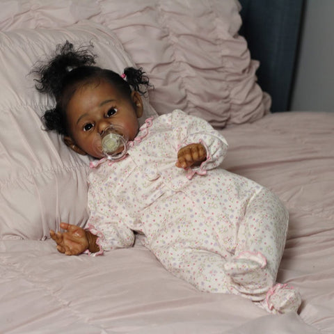 19 inch Realistic African American reborn baby doll