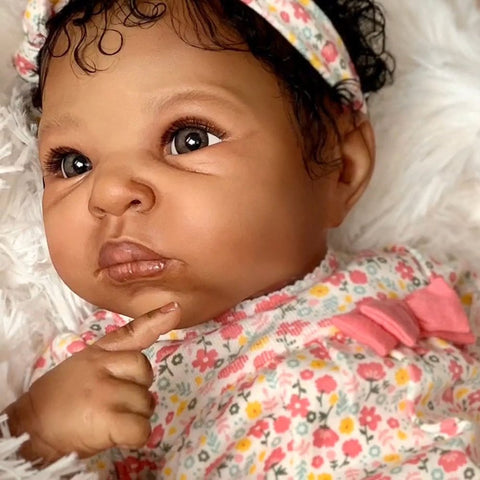 20 inch Little Charlotte African American  Reborn Baby Doll