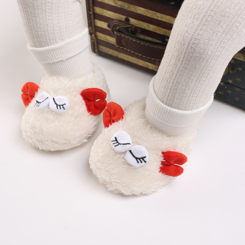 Cute Close Eyes Plush Soft Soles Shoes for 20-24 Inches Reborn Dolls