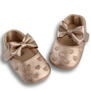 Cute Heart Embroidery Shoes for 20-24 Inches Reborn Dolls