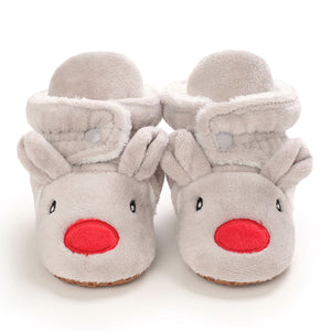 Cute Elk Plush Soft Soles Shoes for 20-24 Inches Reborn Dolls