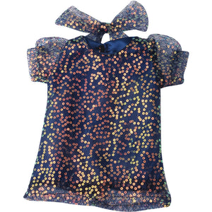 18 inch American Girl Sequined Mesh Princess Dress With Hair Band