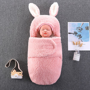 Plush Big Ears Baby Sleeping Bag For 16-24 Inches Reborn Dolls
