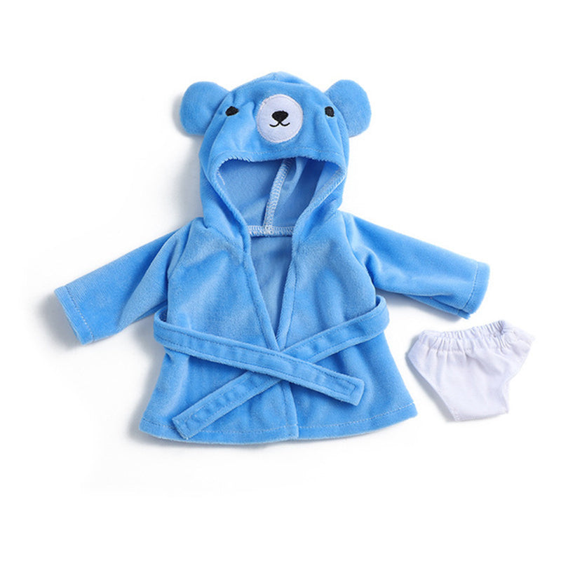 Cute Blue Bear Printed Doll Clothes for 12 Inches/30cm Reborn Dolls