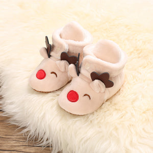 Cute Elk Plush Soft Soles Shoes for 20-24 Inches Reborn Dolls