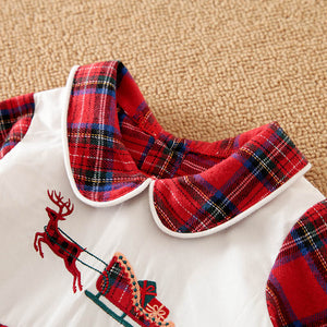 Christmas Plaid Bodysuit for 21-23 Inches Reborn Dolls