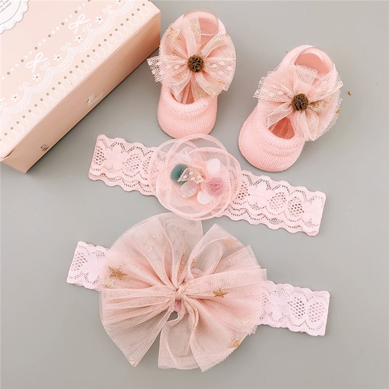 Cute Headbands and Socks 3-Piece Set for 17-24 inches Reborn Dolls