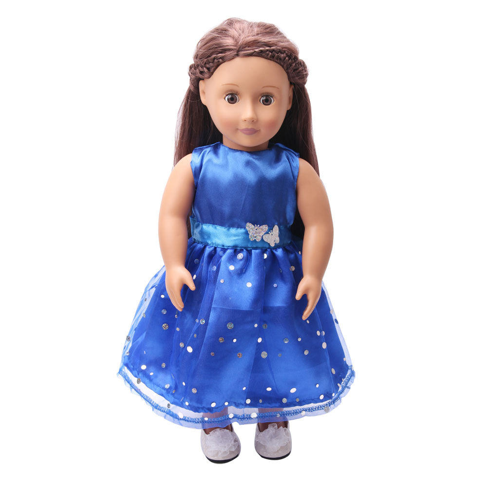 18 inch American Girl Doll Clothes Blue Dress