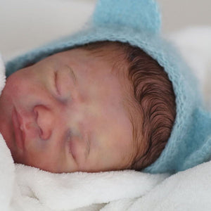 22''Sleeping Reborn Boy Doll Lifelike Realistic Silicone  Baby Boy