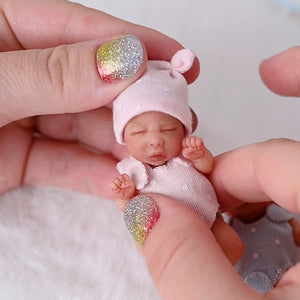 Pink Girl Mini Reborn Baby Doll - 6inch Dolls