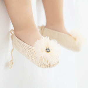 Lace Soft-soled Knitted Shoes for 17-24 Inches Reborn Dolls