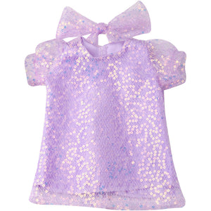 18 inch American Girl Sequined Mesh Princess Dress With Hair Band
