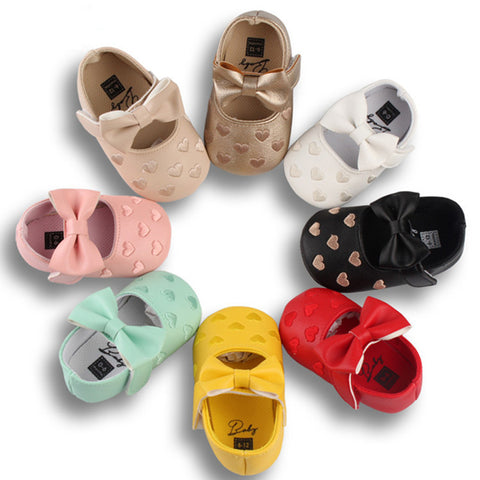 Cute Heart Embroidery Shoes for 20-24 Inches Reborn Dolls