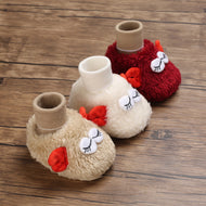 Cute Close Eyes Plush Soft Soles Shoes for 20-24 Inches Reborn Dolls