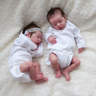 17 '' Real Lifelike Twins Sister Elsa and Anna Reborn Baby Doll Girl