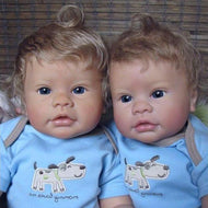 17'' SoftTouch Real Lifelike Twins Sister Lexi and Allie Reborn Baby Doll Girl Toy