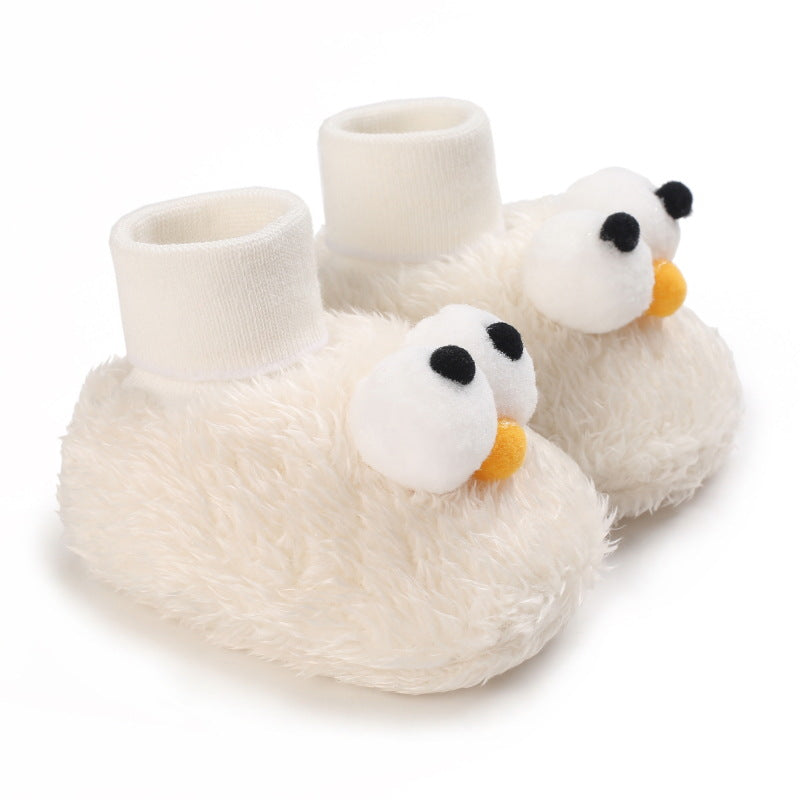 Cute Big Eyes Plush Soft Soles Shoes for 20-24 Inches Reborn Dolls