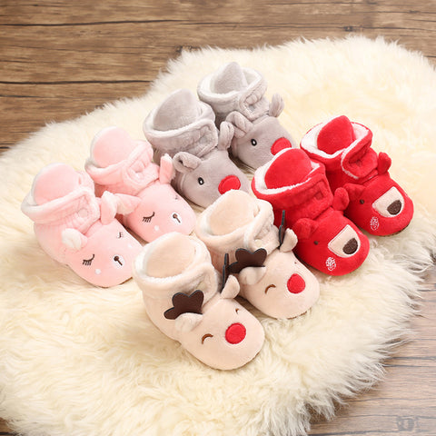 Cute Elk Plush Soft Soles Shoes for 20-24 Inches Reborn Dolls