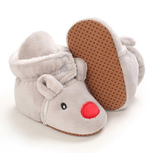 Cute Elk Plush Soft Soles Shoes for 20-24 Inches Reborn Dolls