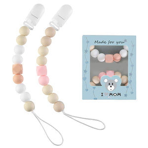 2-Piece Silicone Drop Prevention Pacifier Chain
